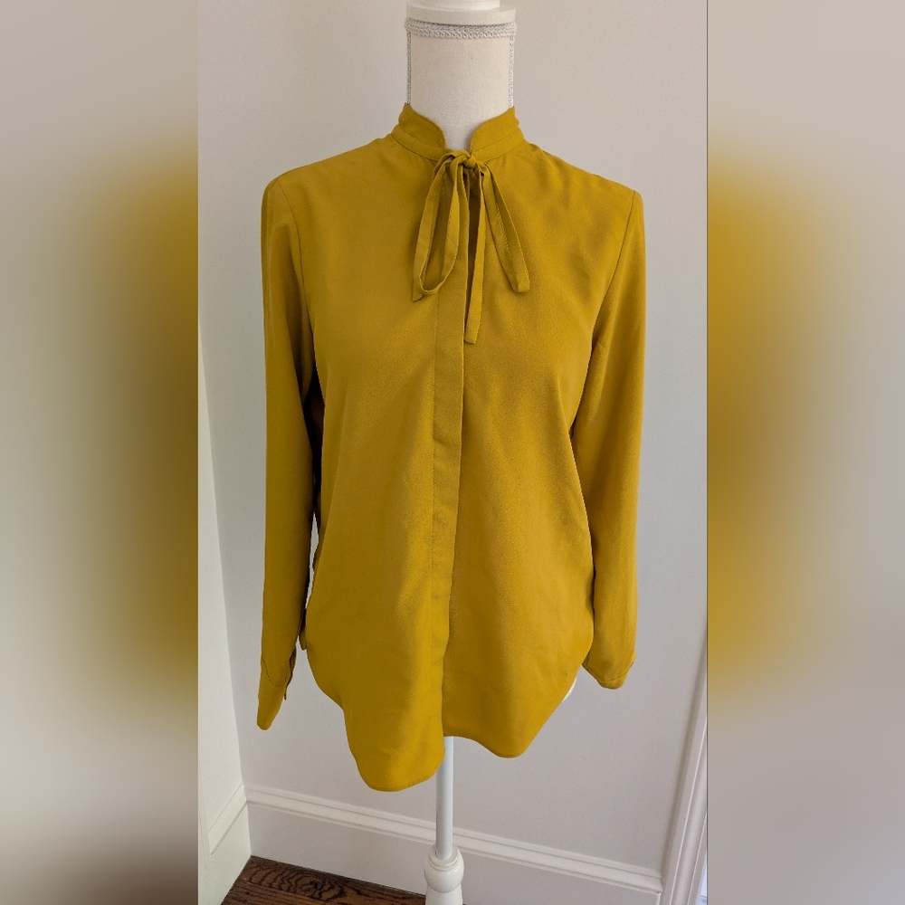 H&M mustard Yellow blouse, size 2 (runs large)